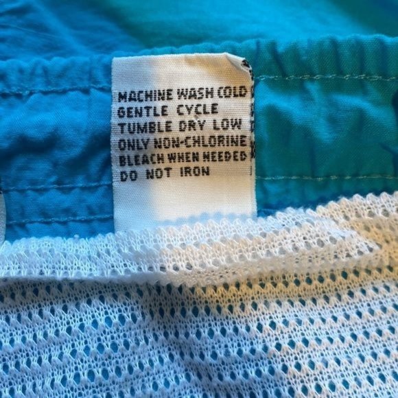 Vintage Ocean Blue Swim Trunks: Size Medium - Picture 8 of 8